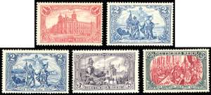 GERMANIA REICH 1902/04 - 1 m., 2 m., I e II ... 