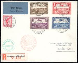 LUSSEMBURGO POSTA AEREA 1931 - Aerogramma ... 