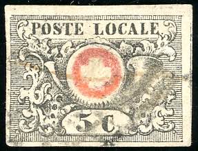 SVIZZERA 1850 CANTONALI - 5 cent. Vaud (6), ... 