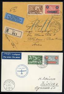 SVIZZERA POSTA AEREA 1933/39 - Due ... 