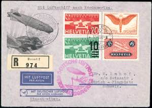 SVIZZERA POSTA AEREA ZEPPELIN 1936 - 50 ... 