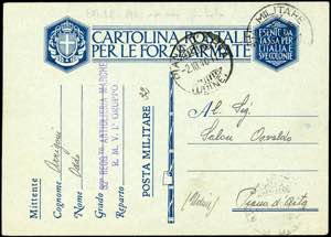 REGNO DITALIA POSTA MILITARE ... 