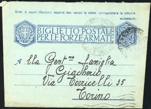 REGNO DITALIA POSTA MILITARE ... 