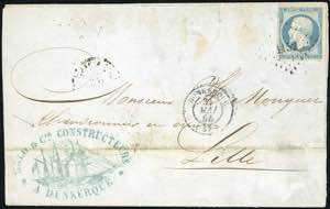 FRANCIA 1851/1888 - Otto lettere e ... 