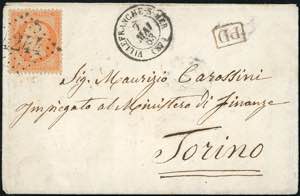 FRANCIA 1851/1888 - Otto lettere e ... 