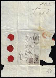 1858 - Modulo di telegramma da ... 
