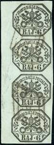 1852 - 6 baj grigio verdastro (7), striscia ... 