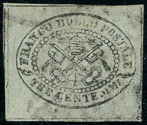 1867 - 3 cent. grigio (15), usato, perfetto. ... 
