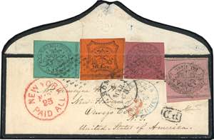 1868 - 5 cent. azzurro verdastro, 10 cent. ... 