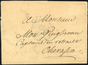 1820 - 15 cent. Cavallino, impronta a stampa ... 