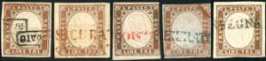 1861 - 3 lire rame, un esemplare e 3 lire ... 