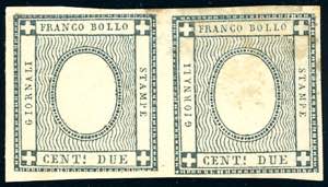 1861 - 2 cent. grigio nero per stampati, ... 