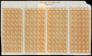1863 - 10 cent. bistro chiaro (14Eb), prova ... 