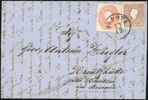1862 - 5 soldi rosso, 10 soldi bruno, II ... 