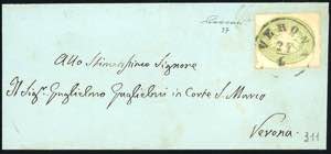 1863 - 3 soldi verde giallastro, dent. 14 ... 