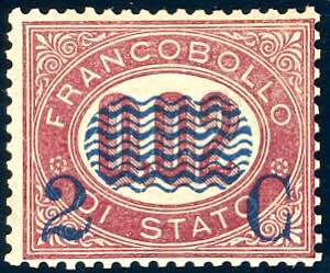 1878  - 2 cent. su 0,02 lire Servizio ... 