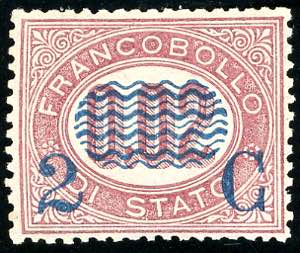 1878 - 2 cent. su 0,02 lireServizio ... 