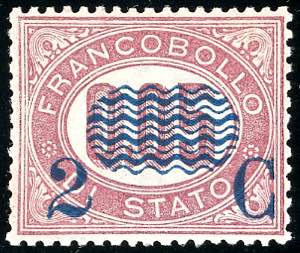 1878 - 2 cent. su 0,05 lire Servizio ... 