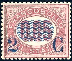 1878 - 2 cent. su 0,05 lire Servizio ... 