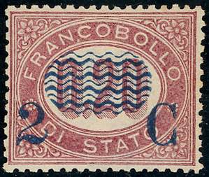 1878 - 2 cent. su 0,20 lire Servizio ... 