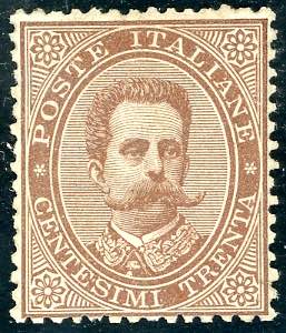 1879 - 30 cent. Umberto I (41), discreta ... 