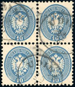 1864 - 10 soldi azzurro, dent. 9 1/2 (44), ... 