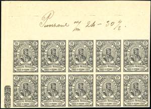 1910 - 15 + 15 cent. Garibaldi (90), prova ... 