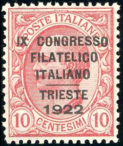 1922 - 10 cent. Congresso Filatelico (123), ... 