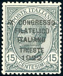1922 - 15 cent. Congresso Filatelico (125), ... 