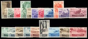 1934 - Medaglie al valore (366/376+A), gomma ... 