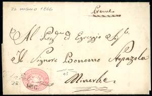1866 - Quattro lettere affrancate ... 