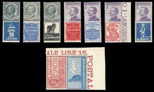 1924/25 - Otto esemplari della serie ... 