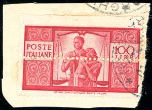 1946 - 100 lire Democratica, carta bianca, I ... 