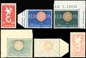 1958/60 - 25 lire Europa 1958 decalco, 30 ... 