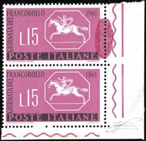 1961 - 15 lire Giornata del Francobollo, ... 