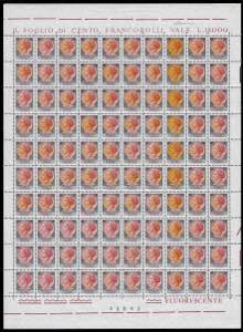 1968 - 130 lire Siracusana (1082), foglio ... 