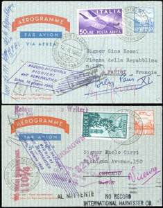 INTERI POSTALI 1960 - Due aerogrammi ... 