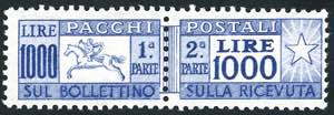 1954 - 1.000 lire Cavallino, filigrana ruota ... 