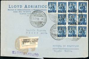 1949 - 5 lire Democratica, soprastampa su ... 