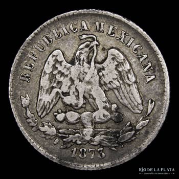 México. 25 Centavos 1873 ZH, ... 