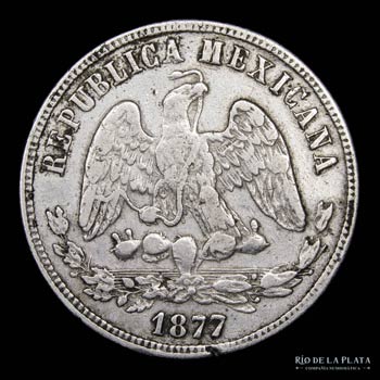 México.  50 Centavos 1877 PIH, ... 