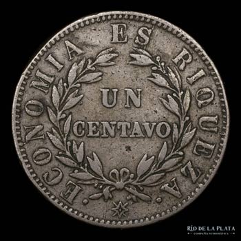 Chile. 1 Centavo 1853. CU, 29.0mm; ... 