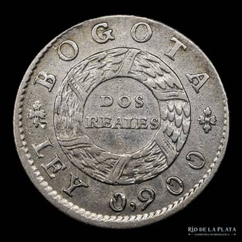 Colombia. 2 Reales 1849, Bogota ... 