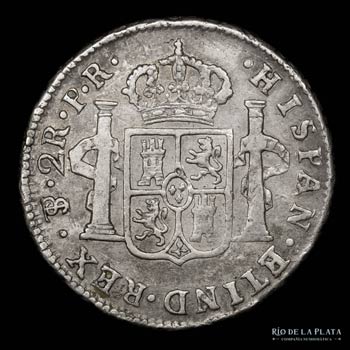 Potosí, Carlos III. 2 Reales 1777 ... 