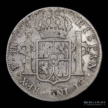 Potosí, Carlos IV. 4 Reales 1797 ... 
