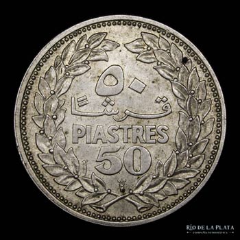 Libano. 50 Piastras 1952. AG.600, ... 