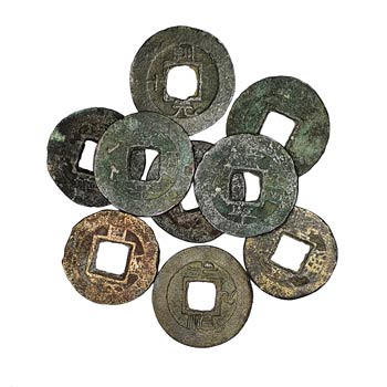 Monedas de Corea antiguas. Lote x ... 