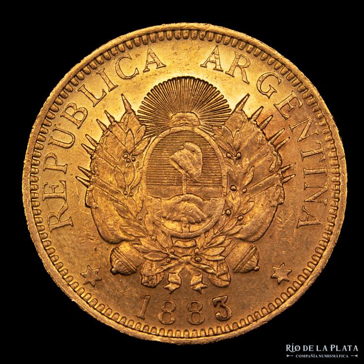 Argentina. 5 Pesos 1883 Argentino ... 