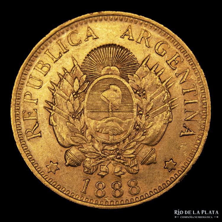 Argentina. 5 Pesos 1887 Argentino ... 
