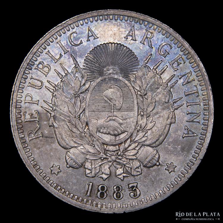 Argentina. 50 Centavos 1883/3. ... 